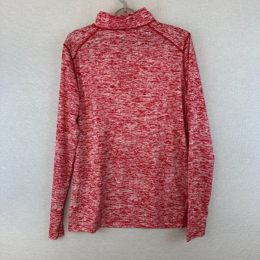 BADGER SPORT WOMEN'S 1/4 ZIP LIGHTWEIGHT PULLOVER IN HEATHERED RED COLOR SIZE L - Picture 6 of 12